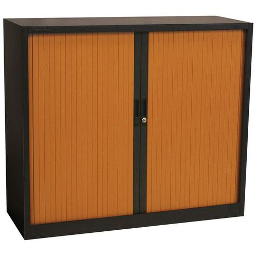 Armoire à Rideaux Manutan 105x120x45 Cm Anth/merisier