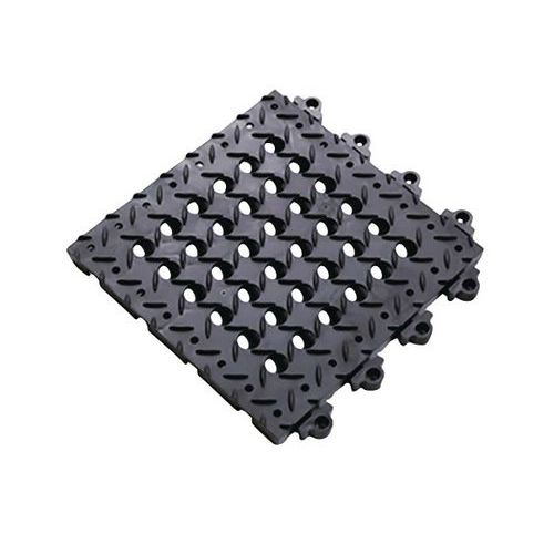 Caillebotis Antifatigue Ajouré - Noir - 300x300x25mm