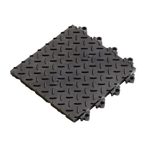 Caillebotis Antifatigue En Pvc - Noir - 300x300x25mm