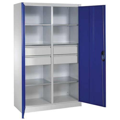 Armoire à Outils à Portes Battantes Bleu Gentiane L1200mm