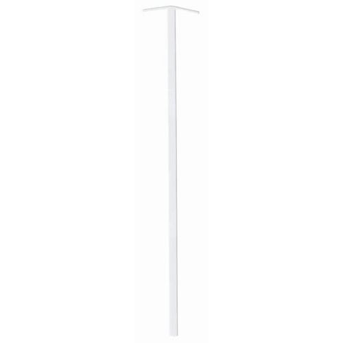 Cornière d'angle HT 2.5M Blanc - Poteau pour cloisons d'atelier - Acier ou mélaminé - Hauteur 2.51m - Garantie 3 ans