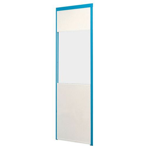 Cloison semi-vitrée 3m x 1m mélaminé blanc - Montage facile - Garantie 3 ans