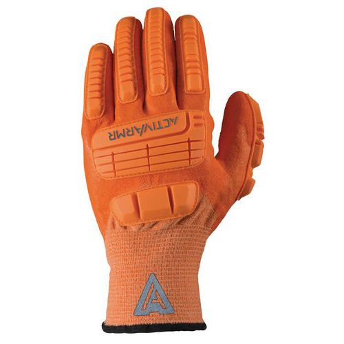 Ansell - Gants de manutention lourde ActivArmr 97-120 - Taille 10 Orange - Nitrile - Confort et Durabilité