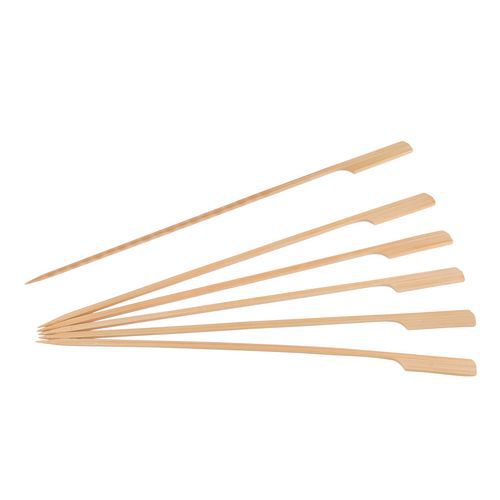 Brochettes Plates Bamboo Brun Longueur 250mm