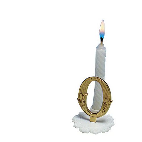 Bougies Anniversaire Or Et Blanc 0 Hauteur 70mm