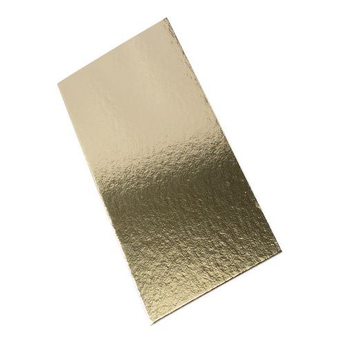 Semelle à Bûche Et Cake Unie Carton Noir Or Long. 200mm