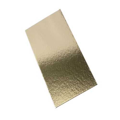 Semelle à Bûche Et Cake Unie Carton Noir Or Long. 400mm