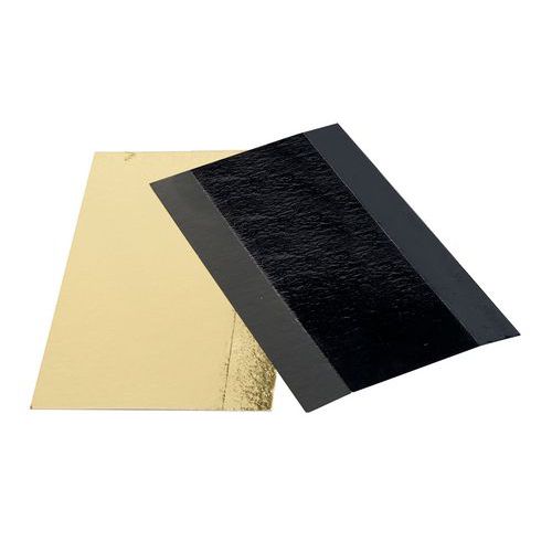 Fond Carton Plié Noire Et Or Longueur 130mm Largeur 45mm