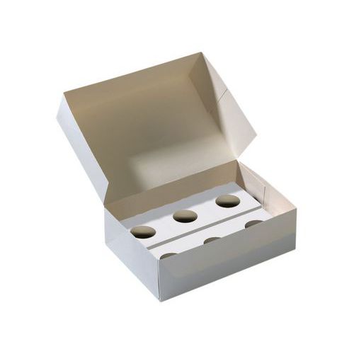 Boîtes à Verrines Carton Blanc Hauteur 80mm Long. 260mm