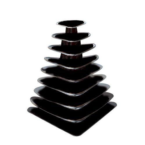 Pyramide Ã€ Macarons Polychlorure De Vinyle Noir