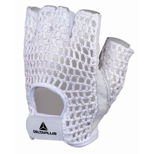 Delta Plus - Mitaine Cuir Agneau/Tricot - Taille 10 - Blanc - Anti-Vibrations
