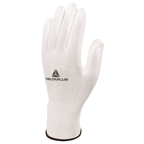 Gants De Manutention Tricot Paume Pu Blanc 10