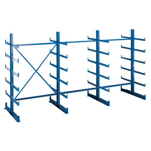 Rayonnage à Bras Deux Côtés Chmax:9600 Prof.:1000