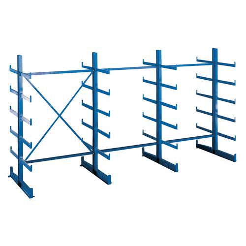 Rayonnage à Bras Deux Côtés Chmax:14400 Prof.:1000