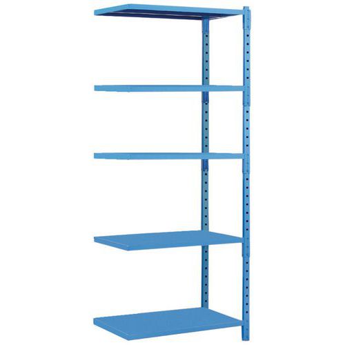 Manorga - Rayonnage Combi-Plus Élément Suivant - 2000x1260x600mm - Charge 2500kg - 5 Tablettes Acier - Bleu