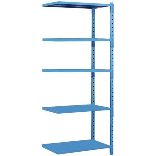Manorga - Rayonnage Combi-Plus Élément Suivant - 2000x1260x800mm - Charge 500kg/tablette - Acier Époxy Bleu