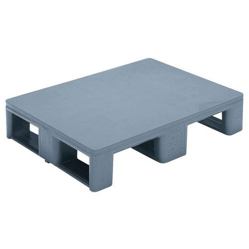UTZ - Palette Hygiénique Gris Clair 800x600x160mm - Usage Alimentaire - Polyéthylène Recyclable