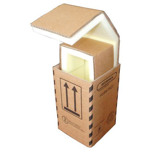 Boîte d'expédition Sécuripack 4GV 0,25L - Carton double cannelure - Protection renforcée pour objets fragiles - Havane