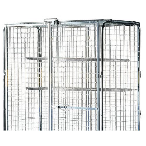 Demi-tablette grillagée pour roll-conteneur - Acier - 1200x400 mm - Charge 720 kg