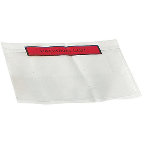 Pac List - Enveloppe Packing List C5 - 208x148mm - Transparent Rouge - Recyclable