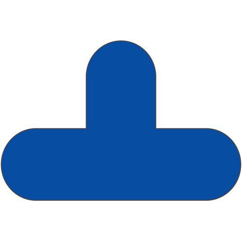 Autocollant Marquage Au Sol En T 200x300 Bleu - Manutan