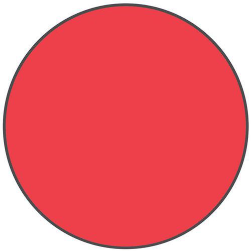 Autocollant Marquage Au Sol En Rond 90mm Rouge - Manutan