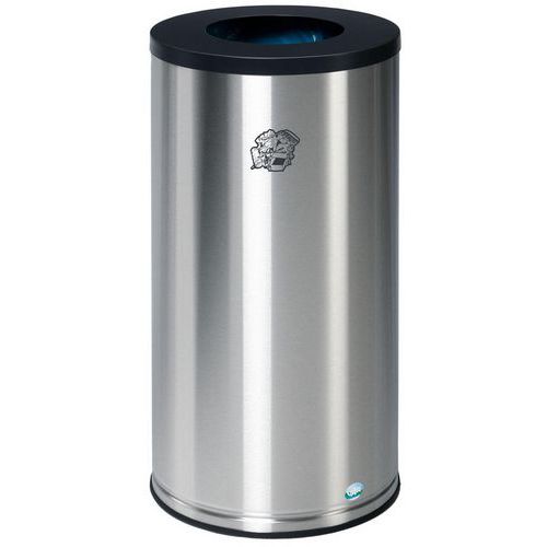 Poubelle De Tri Sélectif - 70l - Inox Bleu - Var