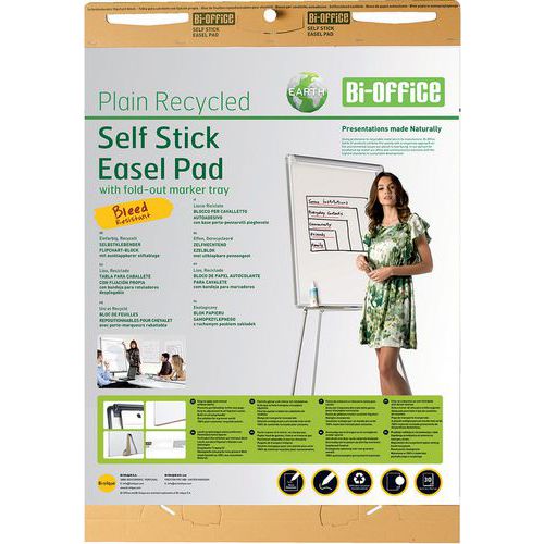 Bloc-notes autocollant pour tableau de conférence - 30 feuilles - Earth Bi-Office Bloc-notes autocollant pour tableau de conférence - 30 feuilles - Earth Bi-Office