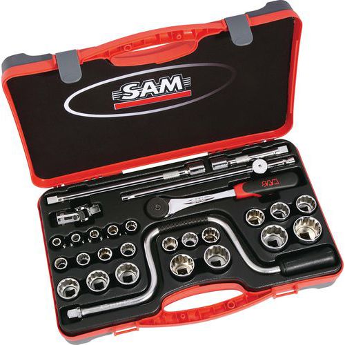 Coffret 1/2 de 28 outils en mm _ 75-S28 Coffret 1/2 de 28 outils en mm _ 75-S28