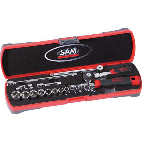 Coffret 1/4 de 19 outils en mm Coffret 1/4 de 19 outils en mm