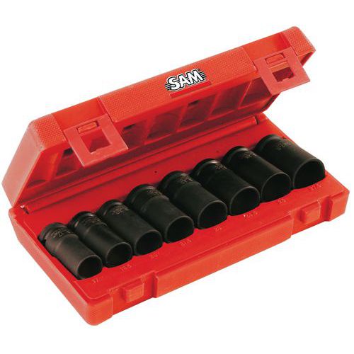 Coffret de 8 douilles 1/2 pour écrous antivol et endommagés Coffret de 8 douilles 1/2 pour écrous antivol et endommagés