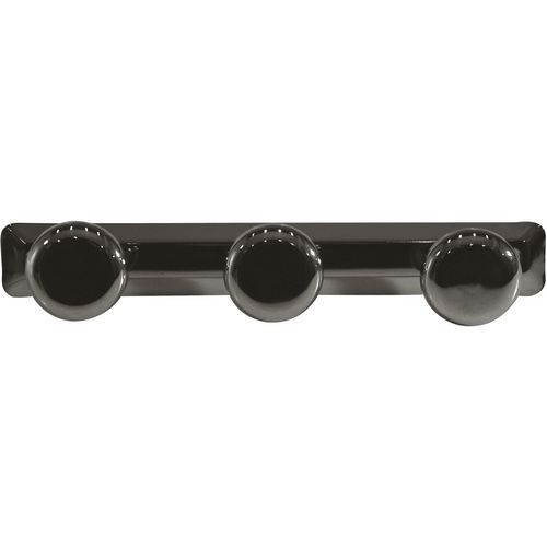 Patère 3 Tétes Acier Chromé - Manutan