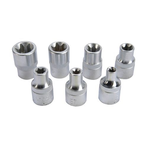 Jeu De 7 Douilles Courtes 3/8 Torx Femelle _ P3462-19134