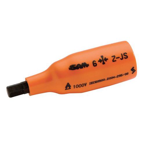 Clé à Douille Isolée 1000V VDE - Outil Sécurité Haute Tension 13 Mm Pour Véhicules Électriques Et Hybrides - Rouge Haute Visibilité