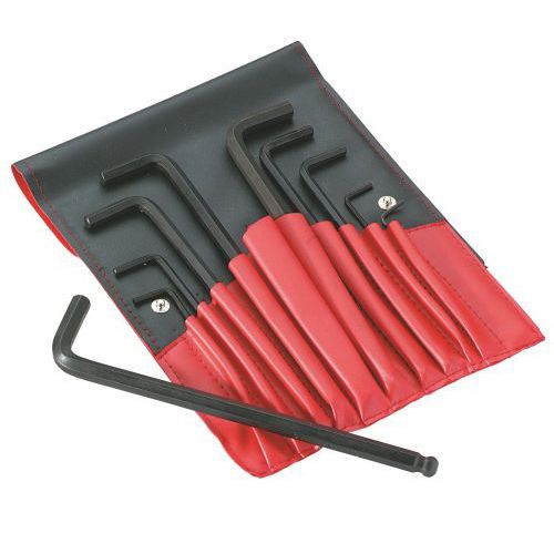 Trousse de clés mâles coudées longues 6 pans en mm - Manutan.fr