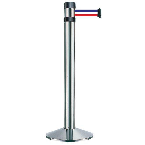 Poteau Argent À Sangle Tricolore - 4 M