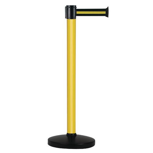 Poteau Jaune Avec Sangle à Rayures Noir/ Jaune