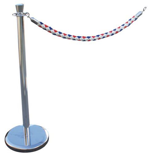 Poteau Chromé Supplémentaire - Corde Tricolore