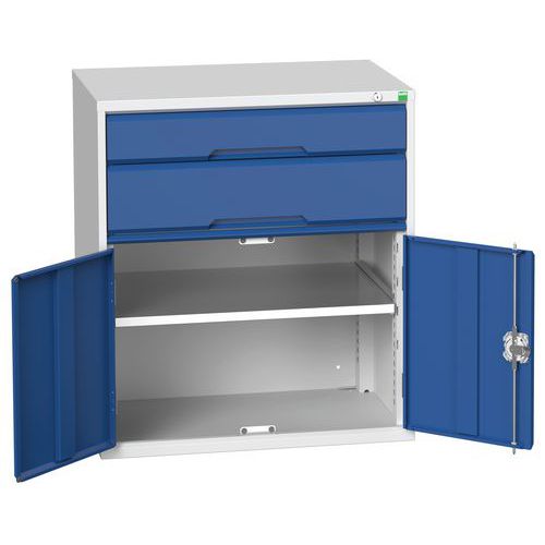 Armoire Combinée 800x550x900mm + 2 Tiroirs H: 125mm Et 175mm