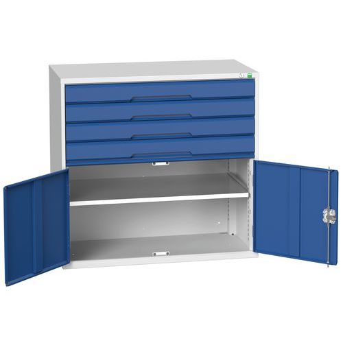 Armoire Combinée 800x550x1000mm 4 Tiroirs