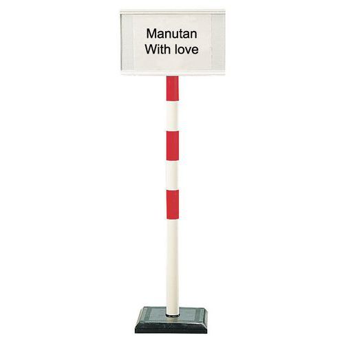 Poteau avec panneau d'information A4 PVC - Premium Poteau avec panneau d'information A4 PVC - Premium