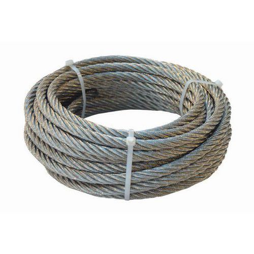 Rouleau 12m Cable Acier Inox Diametre 6mm