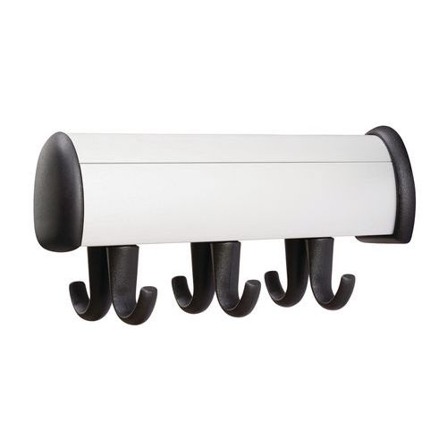 Portemanteau Mural Aluminium Mat.:aluminium Nb Patère:6