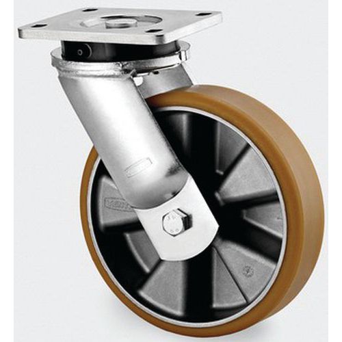 Roulette Aluminium Pivotante Diamètre Roue 125 Mm