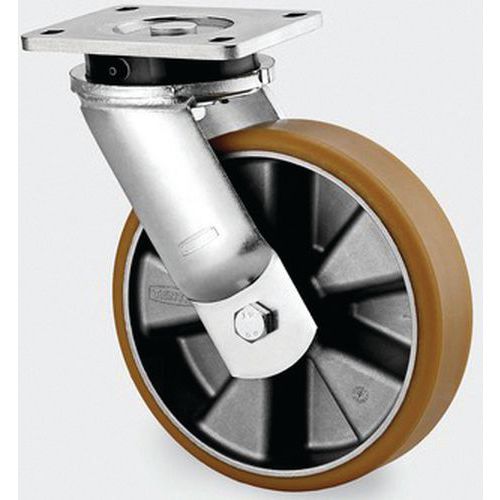 Roulette Aluminium Pivotante Diamètre Roue 200 Mm