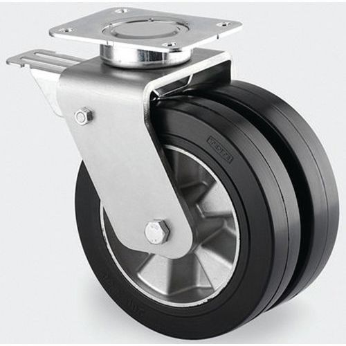 Roulette Aluminium Pivotante Diamètre Roue 200 Mm