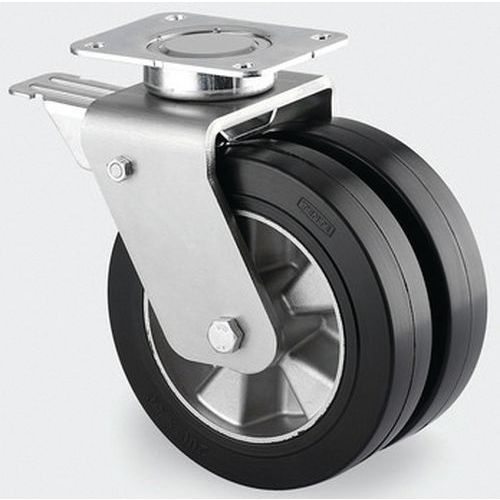 Roulette Aluminium Pivotante Diamètre Roue 160 Mm