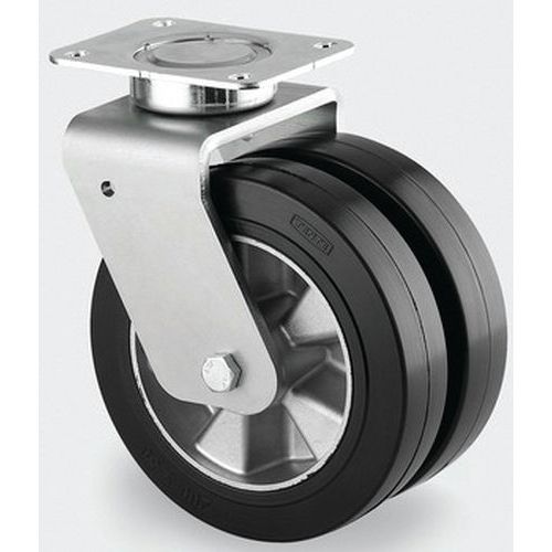 Roulette Aluminium Pivotante Diamètre Roue 125 Mm