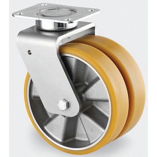 Roulette Aluminium Pivotante Diamètre Roue 125 Mm