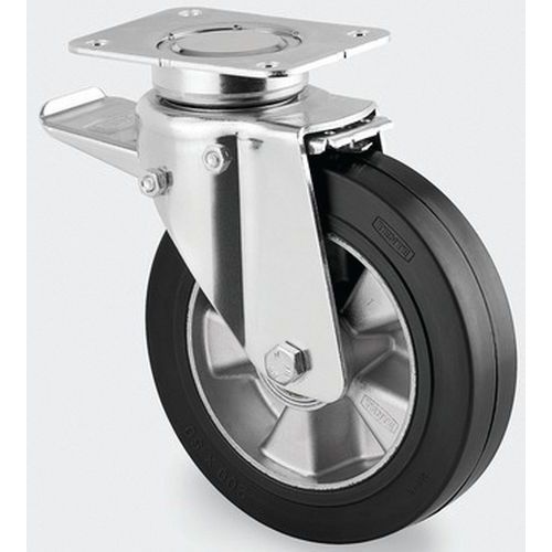 Roulette Aluminium Pivotante Diamètre Roue 200 Mm